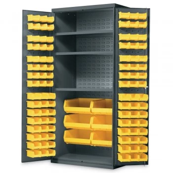 36"x24"x78" 102-AkroBin Cabinet- Gray