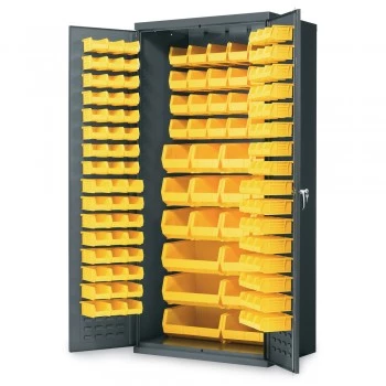 36"x24"x78" 138-AkroBin Cabinet- Gray