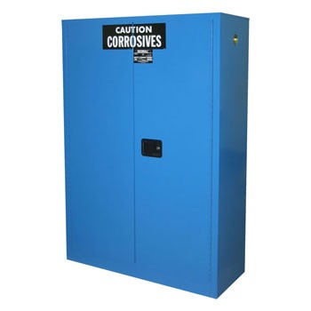 45 Gal. Acid & Corrosive Storage Cabinet, Self-Latch Sliding Door