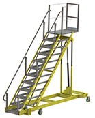 9 Step Adjustable Height Ladder w/ Manual Pump - 50" - 90" Range