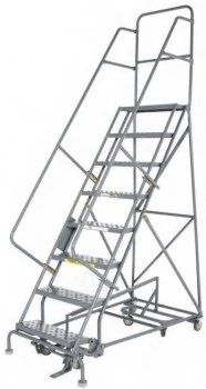 7 Step All-Directional Forward Descent Saftey Angle Grip Strut Rolling Ladder 7 Step All-Directional Forward Descent Saftey Angle Grip Strut Rolling Ladder