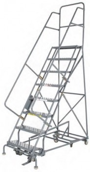 7 Step All-Directional Perforated Rolling Ladder
