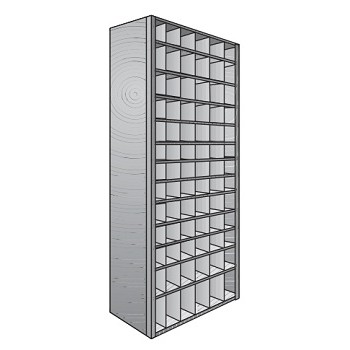 36"x12"x87" Bin Shelving Unit Starter - 78 Openings
