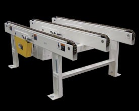 50' Chain Driven Live Roller Conveyor- 36" Effective Width