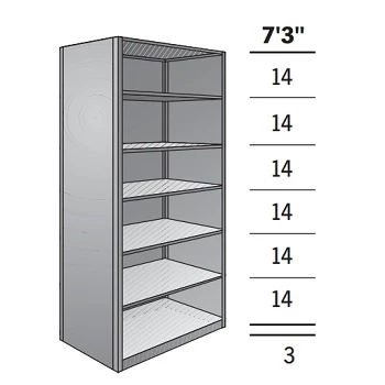 36” x 24” x 87” Closed Metal Box Shelving Starter- 7 Shelf 36” x 24” x 87” Closed Metal Box Shelving Starter- 7 Shelf