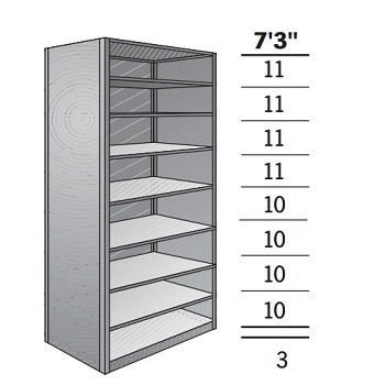 48" x 12" x 87" Closed Metal Box Shelving Adder- 9 Shelf