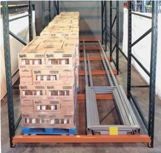 96" x 96" New Pushback Rack System- 8 Pallet Positions