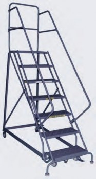 9 Step Heavy Duty Forward Descent Saftey Angle Perforated Rolling Ladder