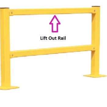 4'L Modular Protective Railing, Lift-Out Rail