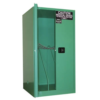 9 H-sized Medical Gas Cylinder Storage Cabinet, Manual Door