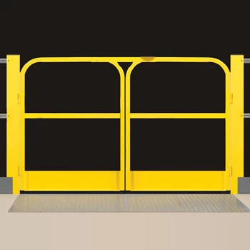 2 Rail Mezzanine Double Swing Gate