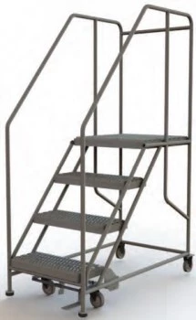 2 Step Mobile Ladder- 24"W x 24"L Platform w/ Handrails