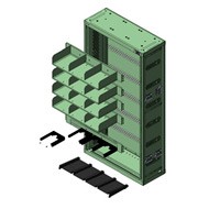 Weapons Rack : (4) 60MM Mortars with Bins Weapons Rack : (4) 60MM Mortars with Bins