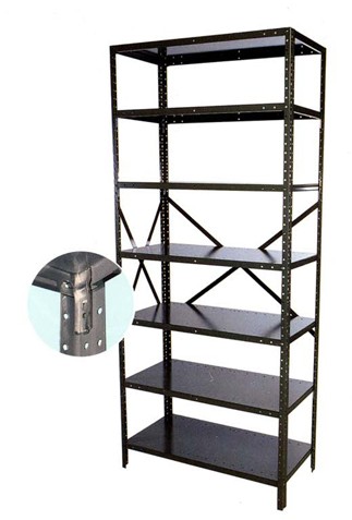 48"x12"x85" LD Steel Clip Shelving Adder- 7 Shelf