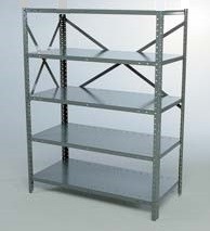 36" x 12" x 85" Open Metal Clip Shelving Adder- 5 Shelf