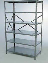 36" x 12" x 85" Open Metal Clip Shelving Adder- 6 Shelf
