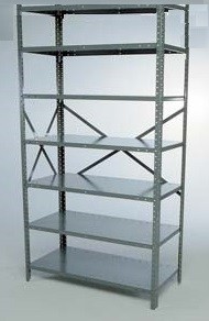 36” x 12” x 85” Open Metal Clip Shelving Starter- 7 Shelf