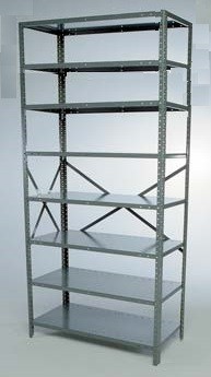 36” x 24” x 85” Open Metal Clip Shelving Starter- 8 Shelf 36” x 24” x 85” Open Metal Clip Shelving Starter- 8 Shelf