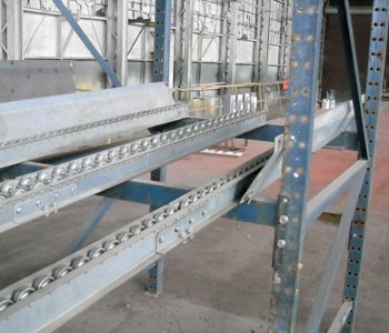 192" x 54" Used Pallet Flow System- 16 Pallet Positions