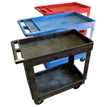 17 1/2" x 34" x 33" Used Utility Cart- 2 Shelves