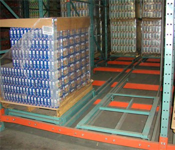 192” x 96” New Pushback Rack System- 16 Pallet Positions 192” x 96” New Pushback Rack System- 16 Pallet Positions