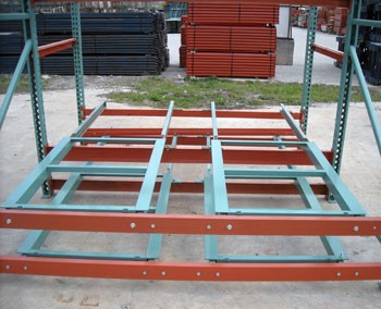 144” x 96” Used Pushback Rack System- 12 Pallet Positions 144” x 96” Used Pushback Rack System- 12 Pallet Positions