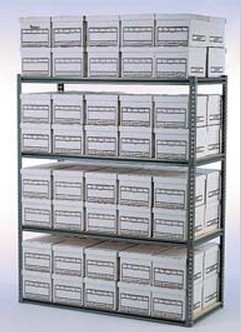 69" x 30" x 88" Record Archive Starter- 4 Shelf No Deck