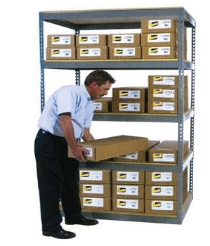48" x 36" x 84" - Rivet Shelving Muffler Rack - 5 Shelf No Deck