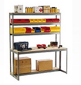 60" x 25" x 84" Work Station- 3 Shelf No Deck