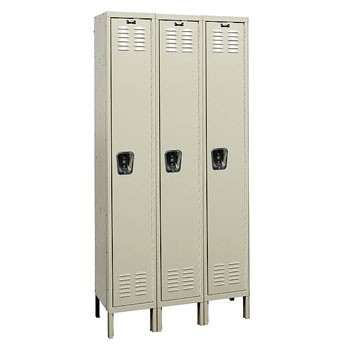 36"W x 18"D x 78"H Single Tier Wardrobe Locker- 3-Wide, KD