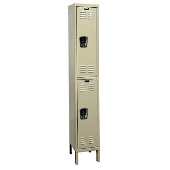 12"W x 18"D x 78"H Double Tier Wardrobe Locker- 1-Wide, KD