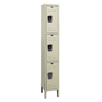 12"W x 18"D x 78"H Triple Tier Wardrobe Locker- 1-Wide, KD