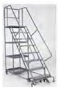 6 Step Stock Picking Perforated Rolling Ladder