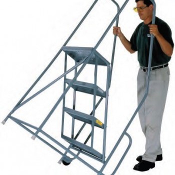 2 Step Perforated Tilt & Roll Ladder- 20"W Base