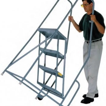 5 Step Perforated Tilt & Roll Ladder- 31"W Base