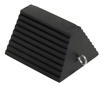 9.8" x 7.8" x 5.8" Rubber Wheel Chock-Eye Bolt