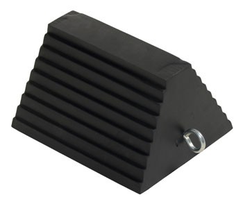 9.8” x 7.8” x 5.8” Rubber Wheel Chock-Eye Bolt